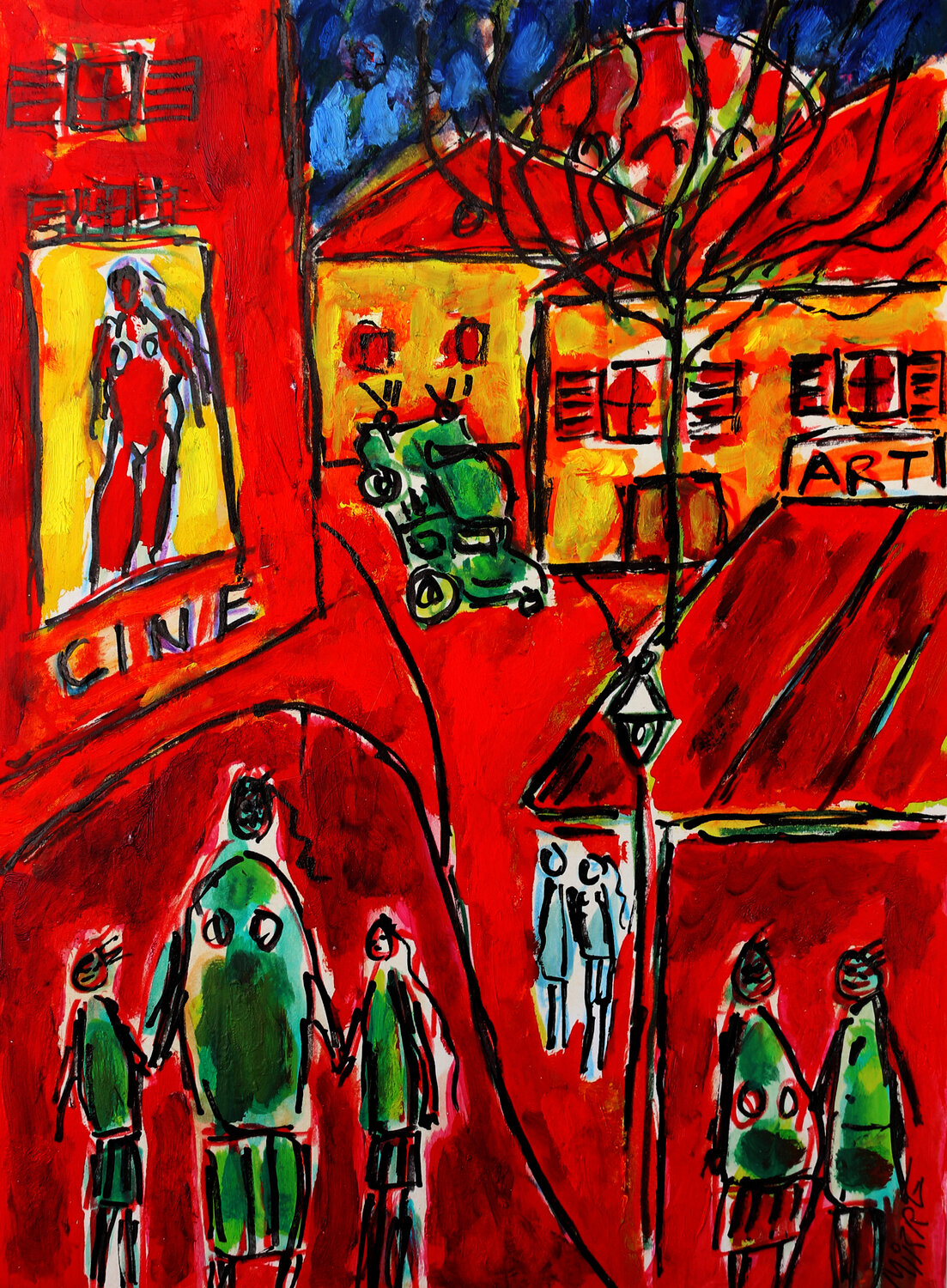 Art et essai Jean Mirre Original painting for sale