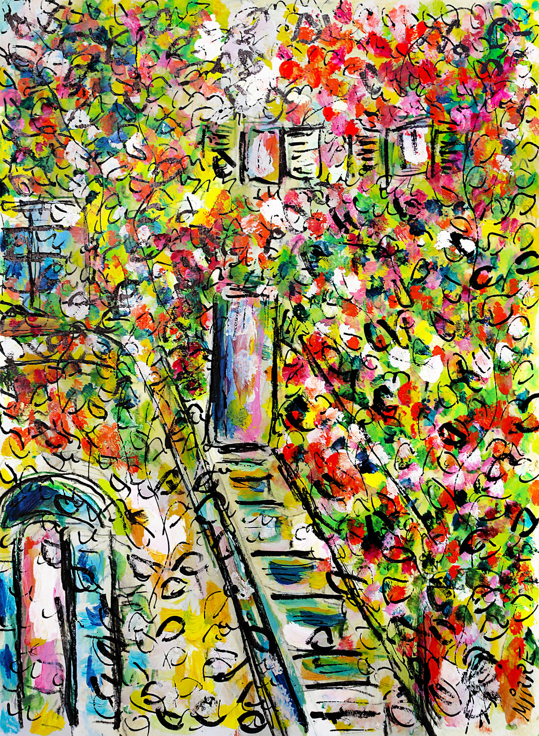 Provence fleurie Jean Mirre Original painting for sale