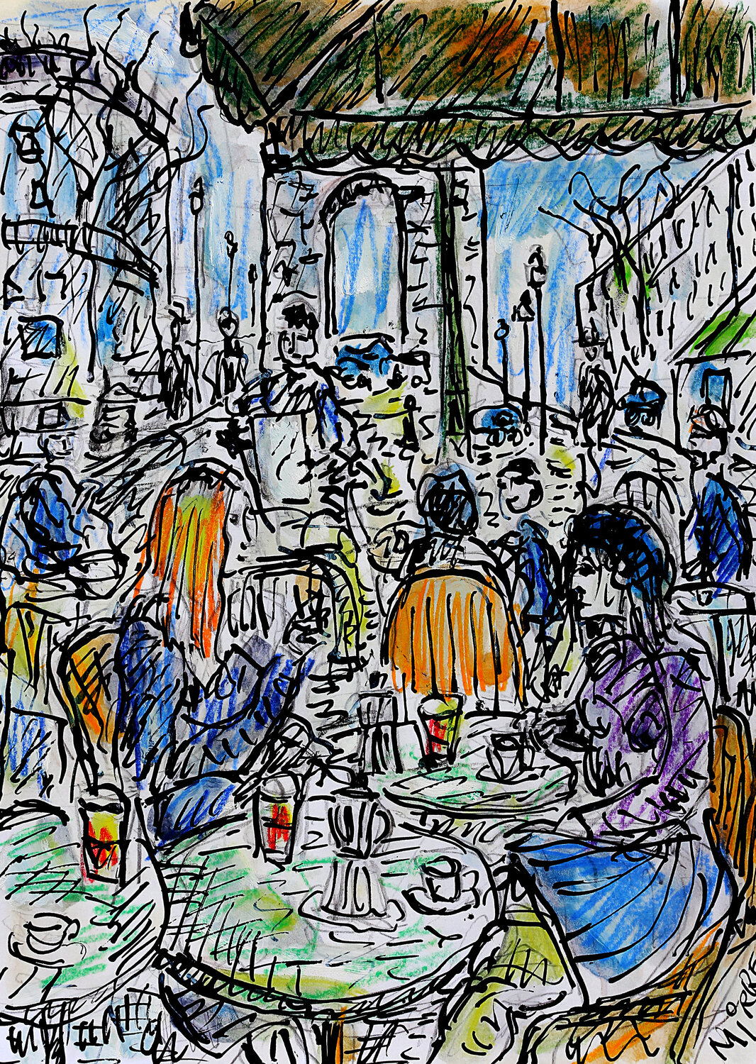 Café et Arc de Triomphe Jean Mirre