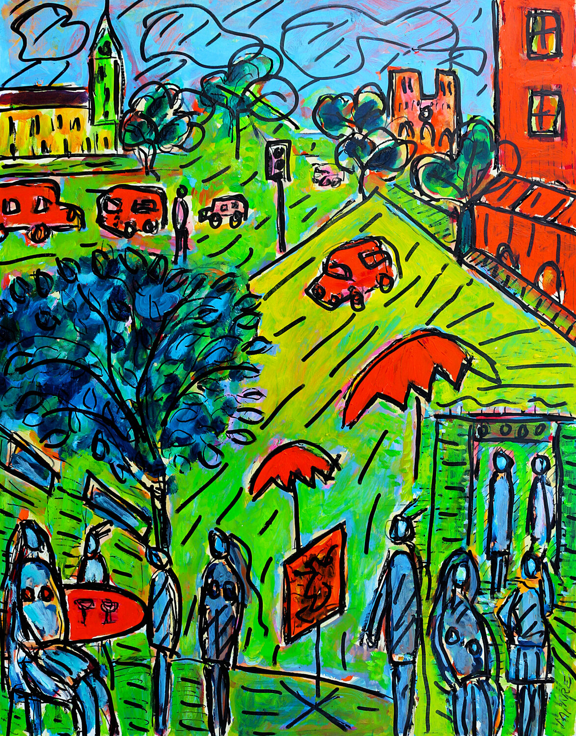 Liberté Paris Jean Mirre Original painting for sale