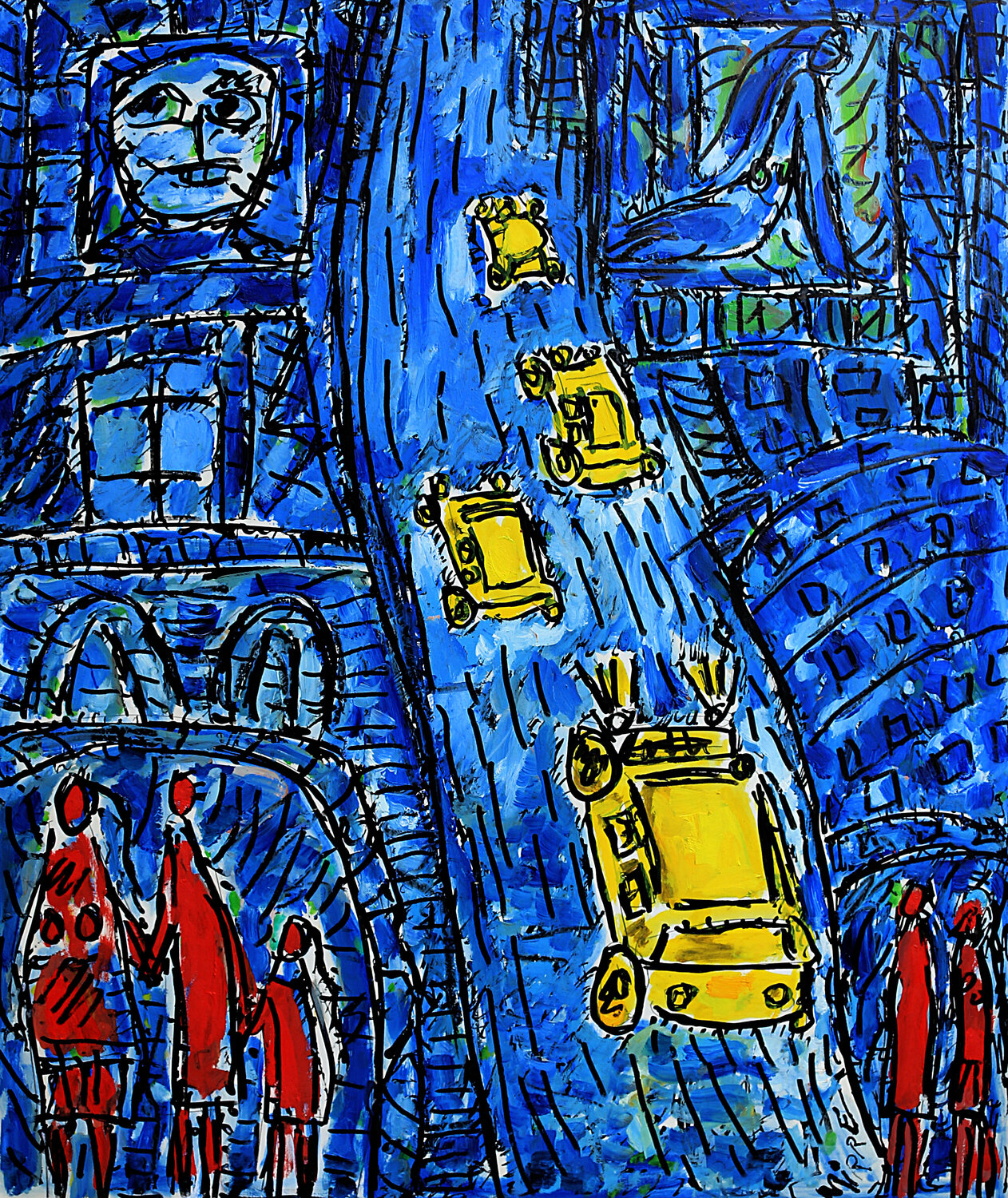 Pagan stained glass Jean Mirre Peinture originale à vendre