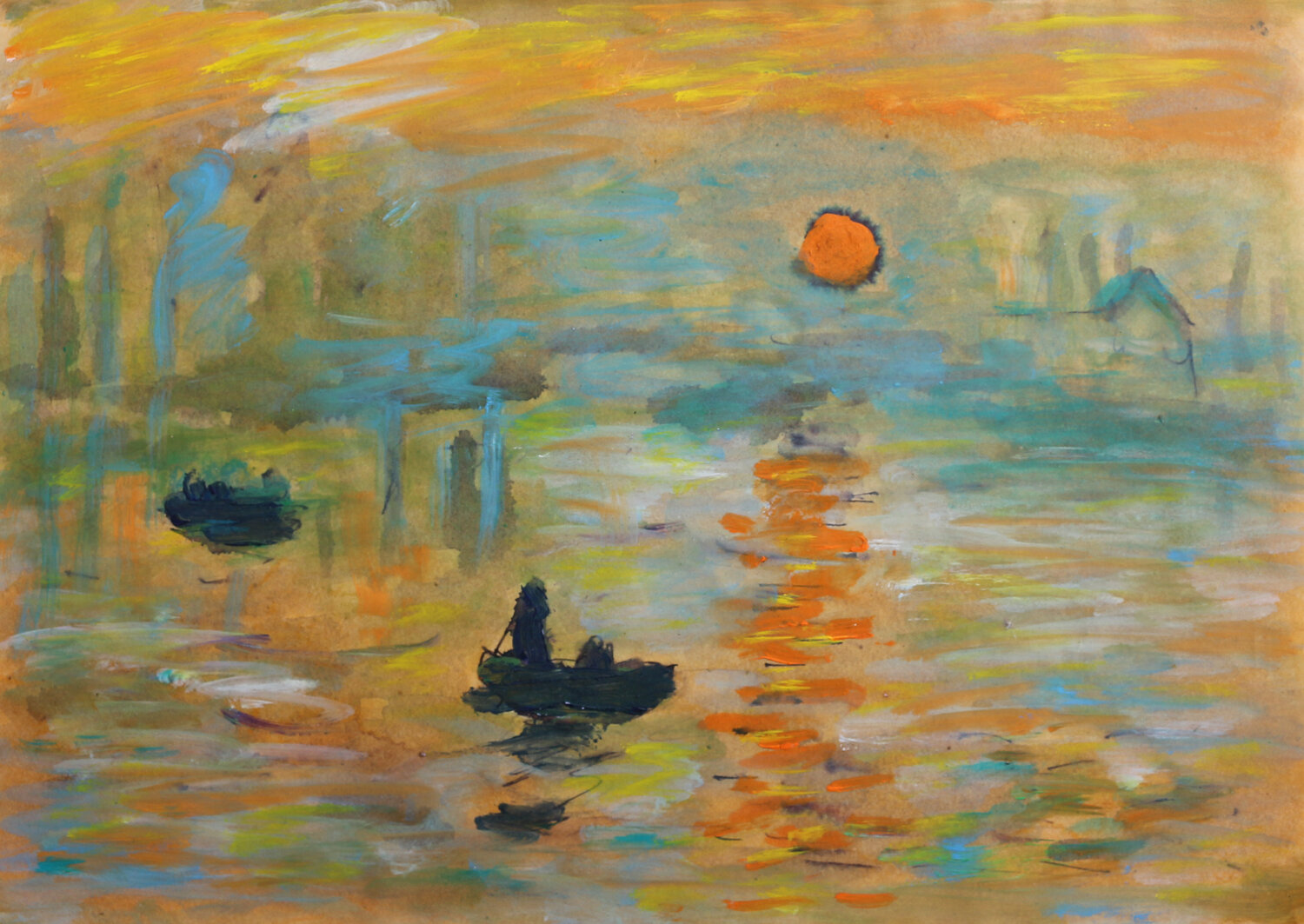 Impression soleil levant d'après Monet Jean Mirre