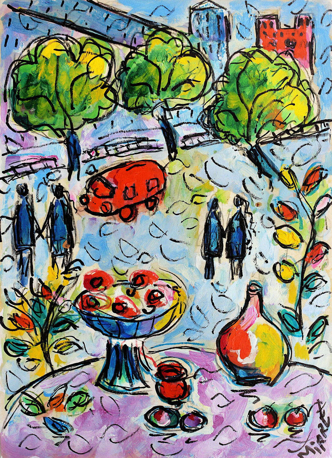 Parisianisme Jean Mirre Peinture originale à vendre