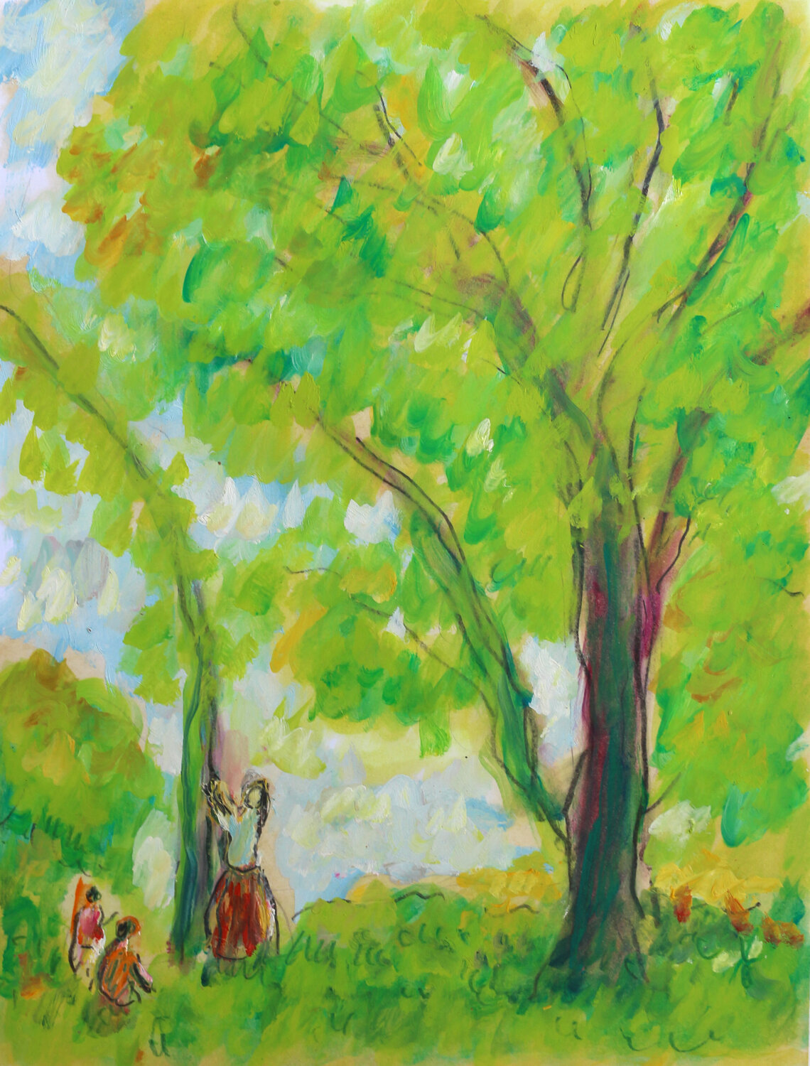 Ville d'Avray d'après Corot Jean Mirre Peinture originale à vendre