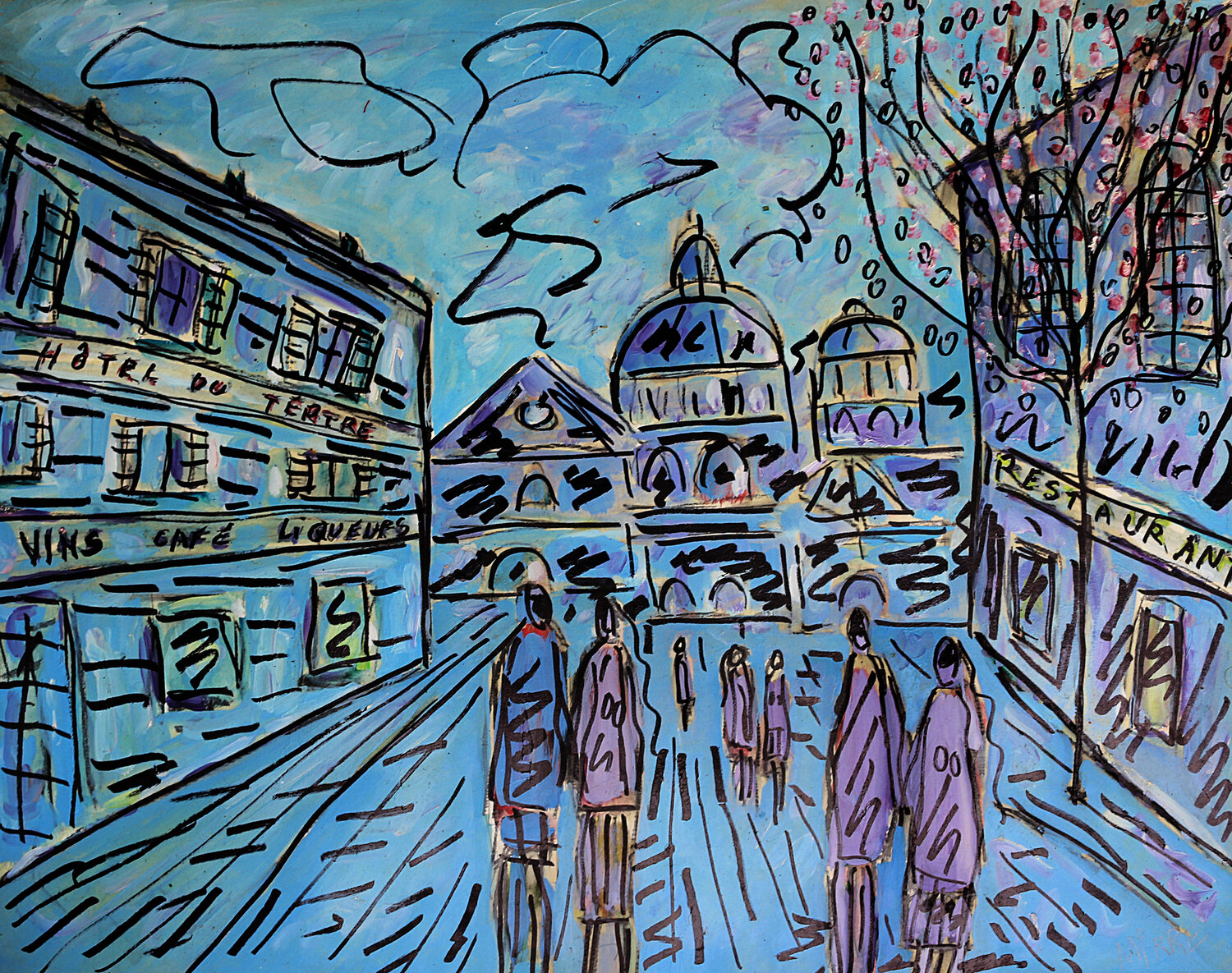 Hôtel du Tertre,Paris Jean Mirre Work on Paper for sale