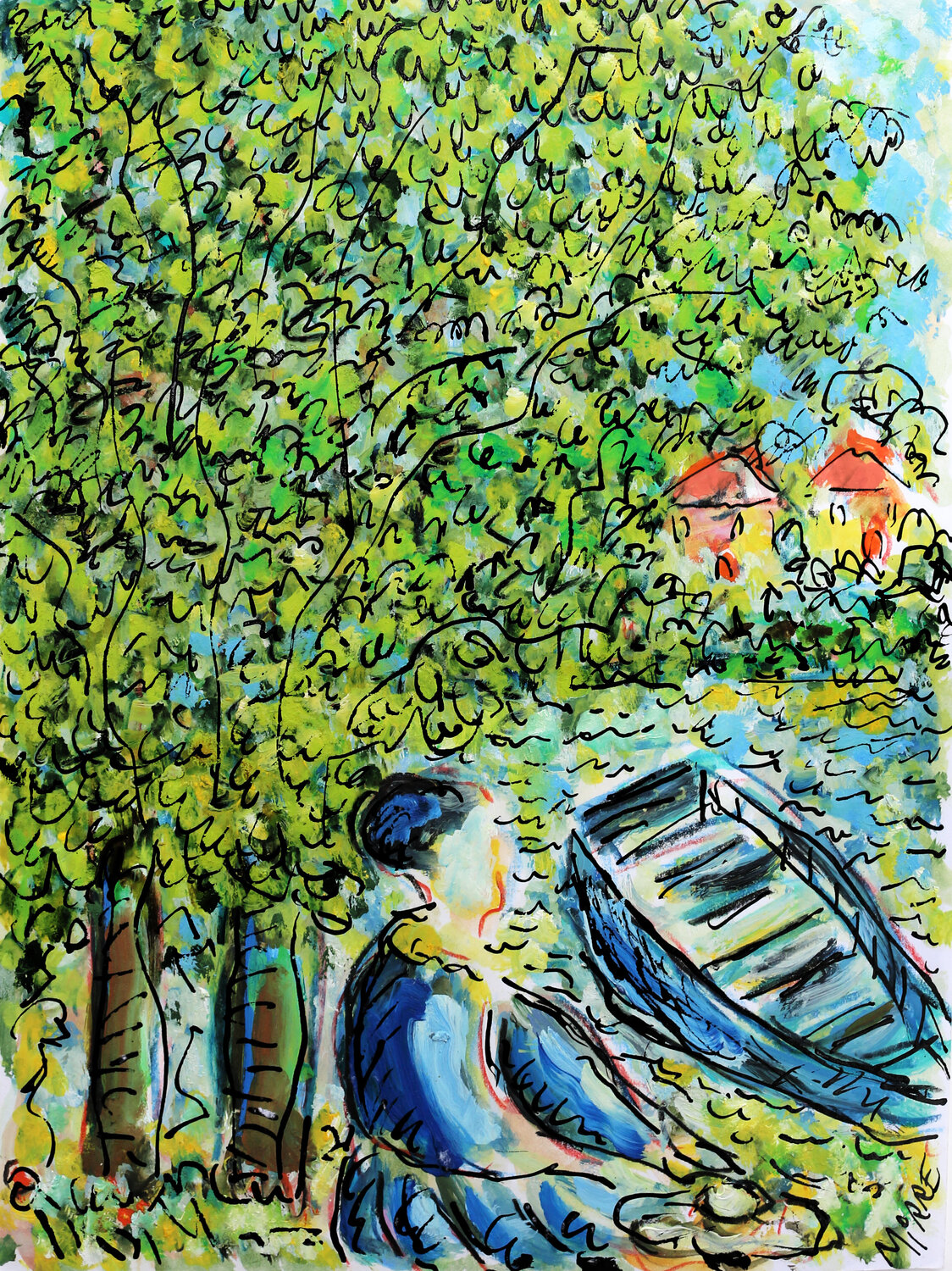 Dreamer Jean Mirre Œuvre sur papier à vendre