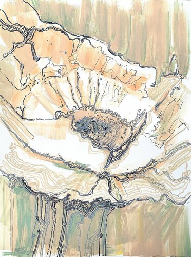 The Poppy Graphic von Netka Croonenborghs, Werk auf Papier kaufen auf Singulart