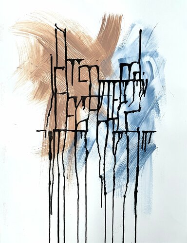 Cityscape In Terracotta (from The Flow Series #3) par Netka Croonenborghs, Œuvre sur papier en vente sur Singulart