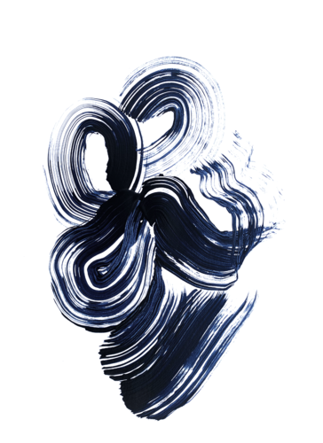 The Blue Sea Knot (from The Flow Series) van Netka Croonenborghs, Werk op papier te koop op Singulart