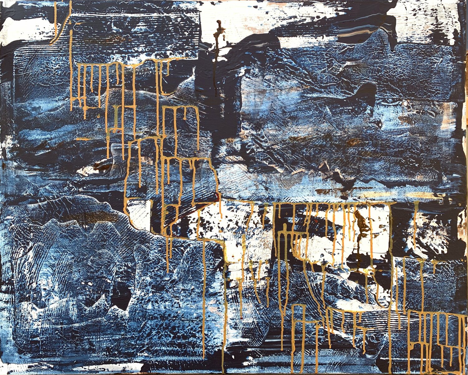 Indigo Gold Dripping Netka Croonenborghs