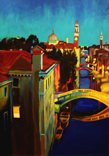 Venezia. Canale dei Greci by Marco Ronga, Painting for Sale on Singulart