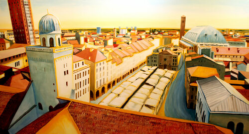 Padova. Piazza dei Signori von Marco Ronga, Malerei kaufen auf Singulart