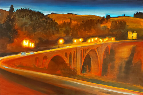 Il ponte di Roana di Marco Ronga, Pittura in vendita su Singulart