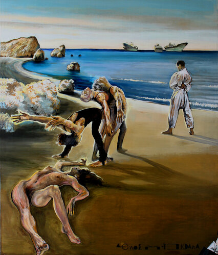 Coreografia in riva al mare (Pannello A del dittico) Marco Ronga