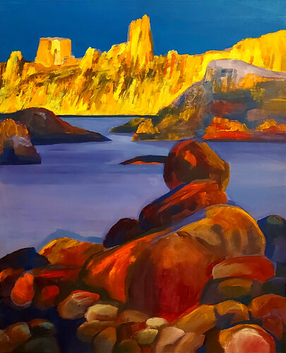 Marina di Pollina (Sicilia) di Marco Ronga, Pittura in vendita su Singulart