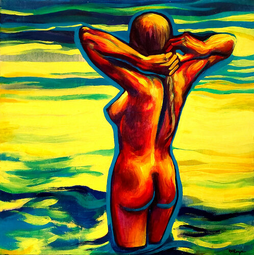 Bagnante di Marco Ronga, Pittura in vendita su Singulart