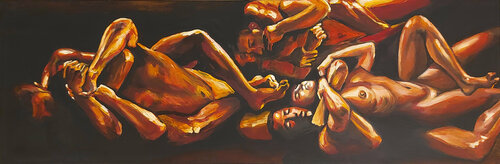 Legami pericolosi. Anime in lotta. van Marco Ronga, Schilderij te koop op Singulart