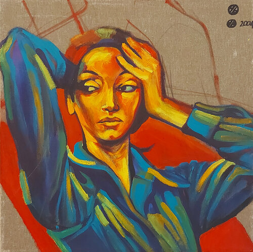 Donna con le braccia alzate by Marco Ronga, Painting for Sale on Singulart