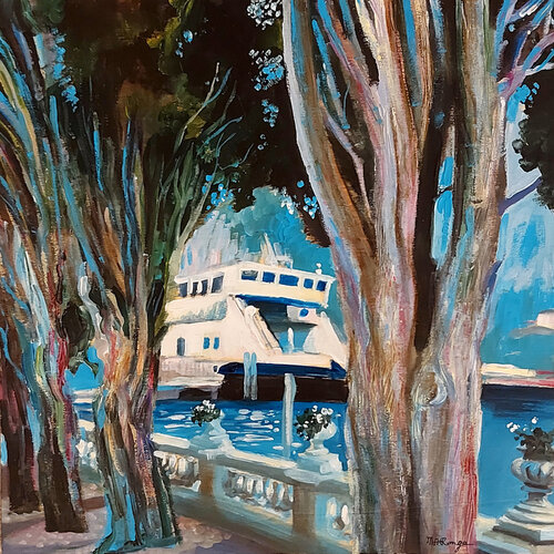Vaporetto a Riva del Garda von Marco Ronga, Malerei kaufen auf Singulart
