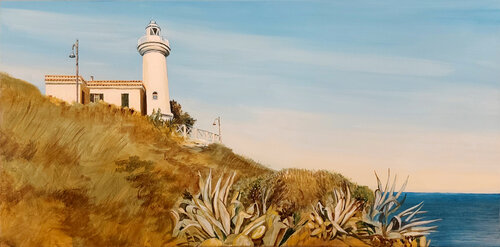 Il faro del Circeo von Marco Ronga, Malerei kaufen auf Singulart