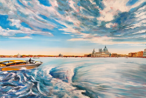 Venezia. S.Maria della Salute. by Marco Ronga, Painting for Sale on Singulart