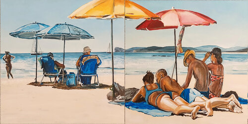 Dittico di Alghero. Quadro A + quadro B van Marco Ronga, Schilderij te koop op Singulart