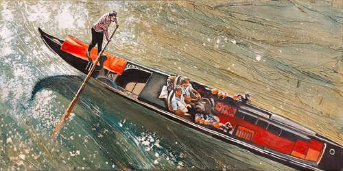 La gondola par Marco Ronga, Peinture en vente sur Singulart