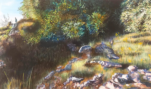 Sottobosco in montagna (Trittico della Pace - quadro C) by Marco Ronga, Painting for Sale on Singulart