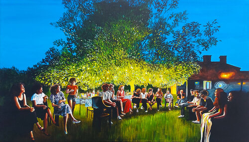 L'albero della festa van Marco Ronga, Schilderij te koop op Singulart