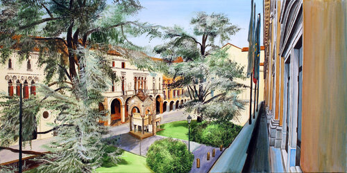 Piazza Antenore von Marco Ronga, Malerei kaufen auf Singulart