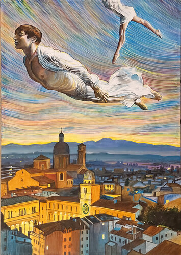 Il cielo sopra Padova de Marco Ronga, Pintura a la venta en Singulart