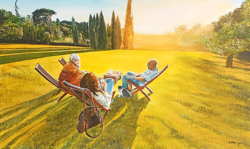 Aperitivo sui colli Euganei van Marco Ronga, Schilderij te koop op Singulart