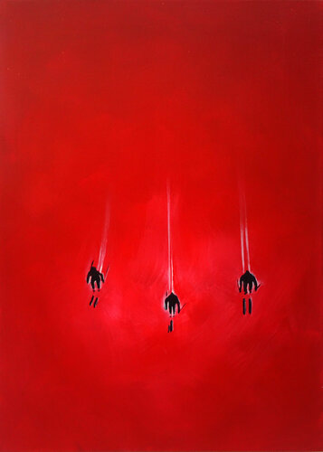 Der weiße Rausch in rot von Peppi Spiss, Malerei kaufen auf Singulart