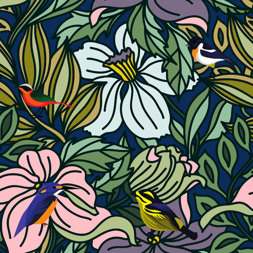 Botanic garden van Cheeky Bunny, Schilderij te koop op Singulart