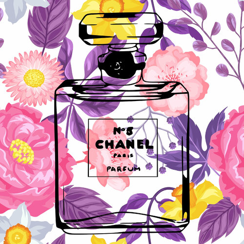 COCO Chanel 5/ SPRING FLOWERS di Cheeky Bunny, Pittura in vendita su Singulart