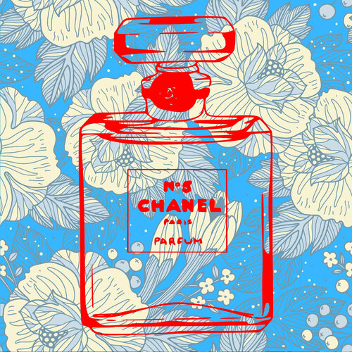 COCO Chanel 5/ SPRING GARDEN van Cheeky Bunny, Schilderij te koop op Singulart