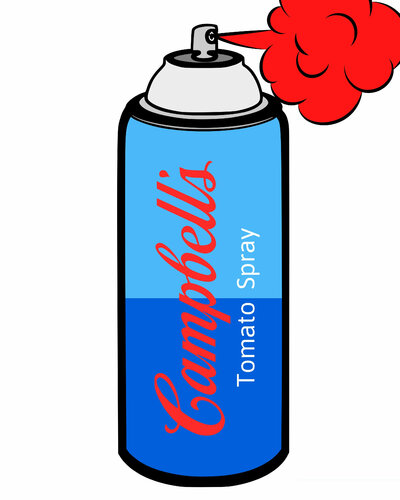 Campbell's Tomato Spray di Cheeky Bunny, Pittura in vendita su Singulart