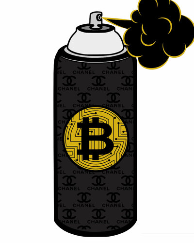 Chanel Bitcoin ed. di Cheeky Bunny, Pittura in vendita su Singulart