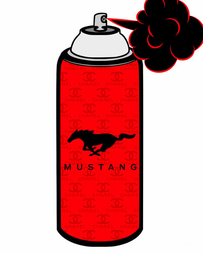 Mustang Chanel di Cheeky Bunny, Pittura in vendita su Singulart