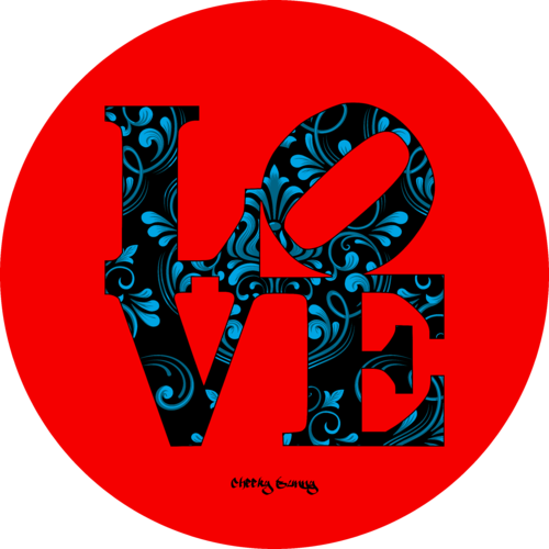 Valentine's LOVE / round Cheeky Bunny