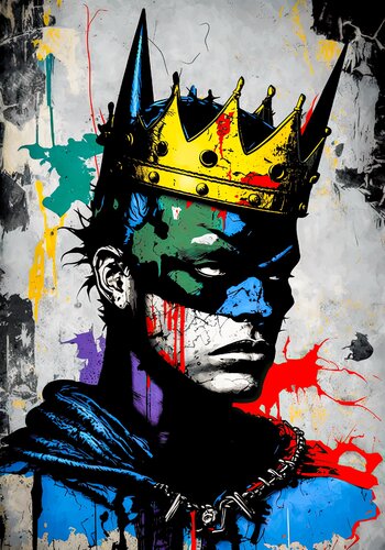 Batman Basquiat by Cheeky Bunny, Painting for Sale on Singulart