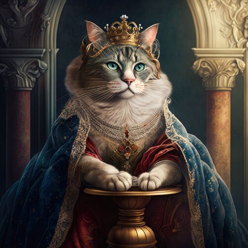 Royal Lady Cat di Cheeky Bunny, Pittura in vendita su Singulart