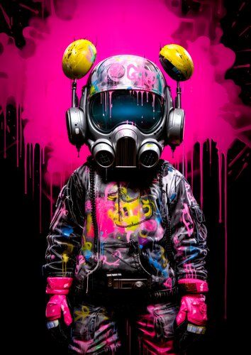 Graffity Astronaut by Cheeky Bunny, 회화 for Sale on Singulart