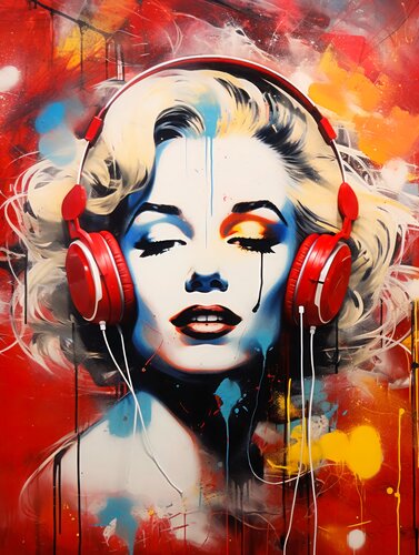 アート・デザイン・音楽 Una notte con Marilyn Andy Warhol (Sunday B. Morning) Prints for sale - Marilyn