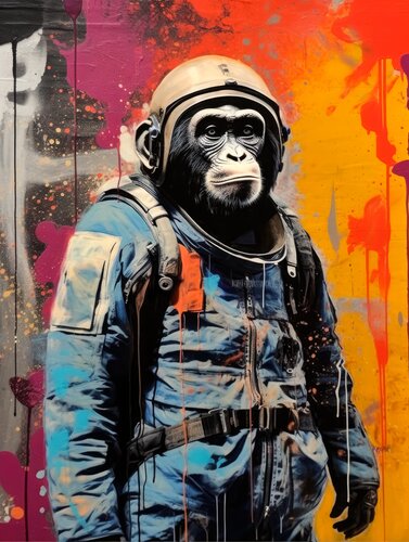 Space Ape von Cheeky Bunny, Malerei kaufen auf Singulart