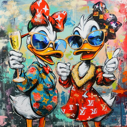 Party night van Cheeky Bunny, Schilderij te koop op Singulart