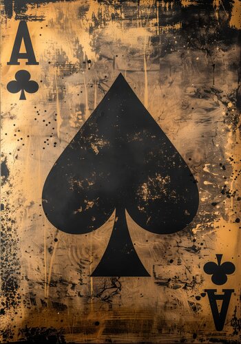 Golden Ace - poker card van Cheeky Bunny, Schilderij te koop op Singulart