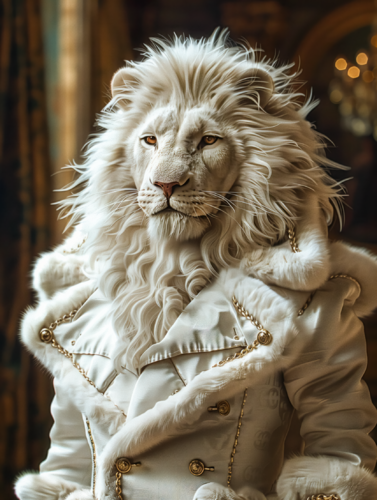 White Lion von Cheeky Bunny, Druck kaufen auf Singulart