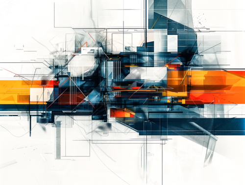 Abstract geometry di Cheeky Bunny, Pittura in vendita su Singulart