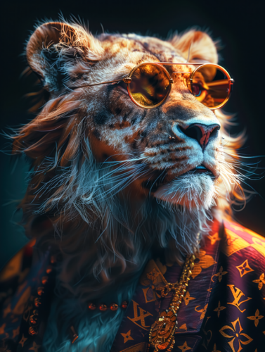 Fashion Lion di Cheeky Bunny, Stampa in vendita su Singulart